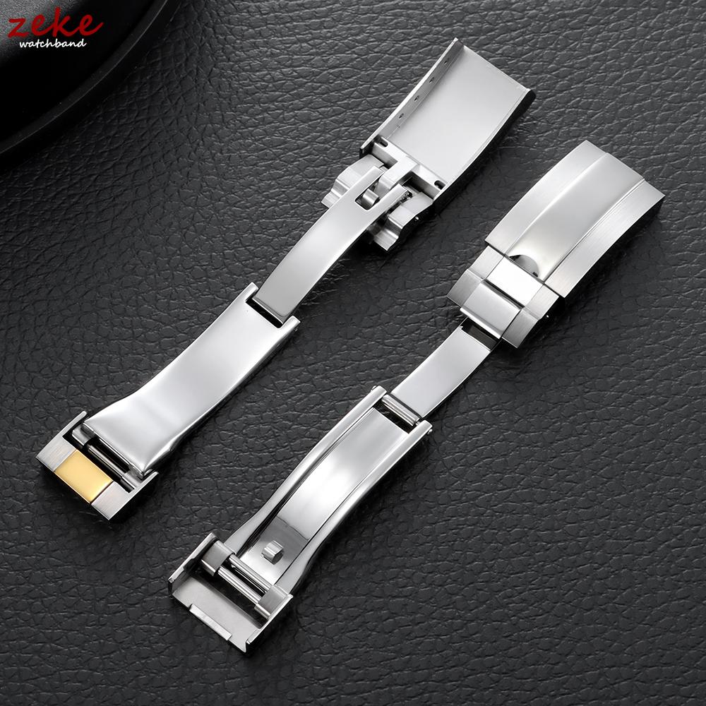 Luxury Watch Buckle for Rolex DAYTONA SUBMARINER GMT Watch Band Clasp Stainless Steel Fine-tuning Pull Button 9X16mm Buckles
