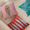 Colorful Sardine Lobster Crab Fish Ocean Pillow Cushion Cover Pillowcase Living Room Sofa Home Decor Customized