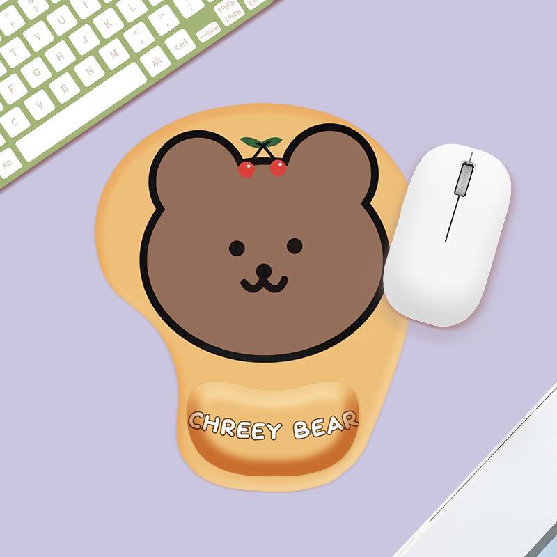 1 Stück dickes, farbenfrohes Mauspad aus Silikon mit Handballenauflage, weiches Komfortpad für den Einsatz zu Hause und im Büro