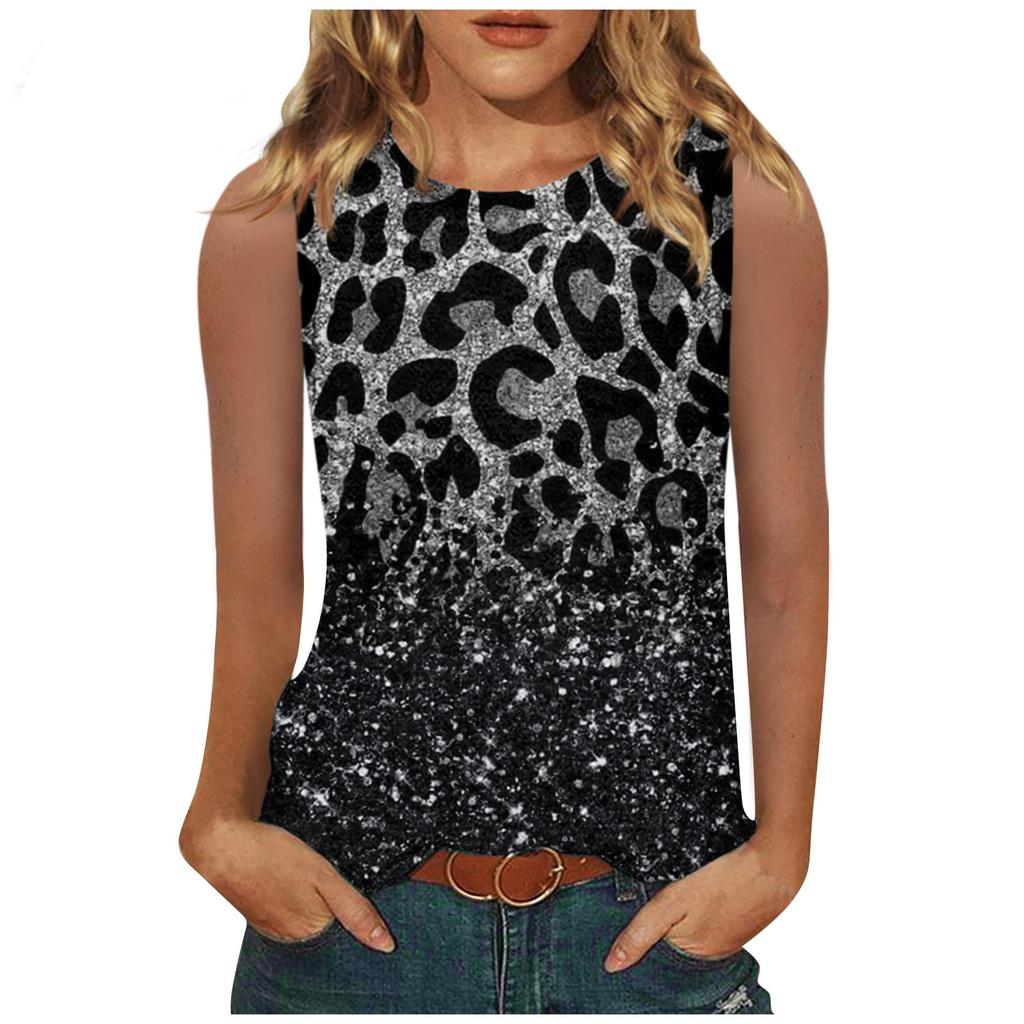Women's Casual Tunic Tops To Wear With Leggings Sleeveless Summer Shirts Flowy Tanks Blouses