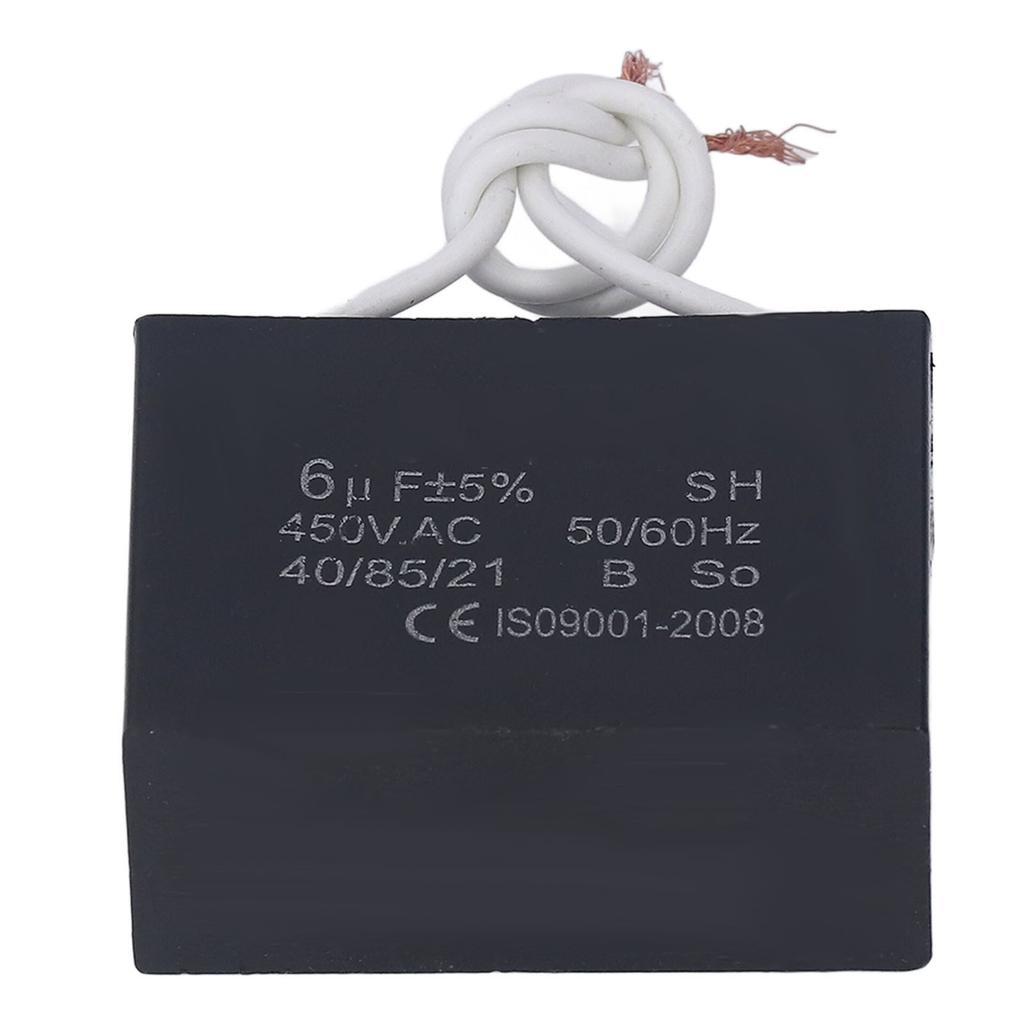 Start Capacitor 450V AC 6microfarad 5060Hz Motor Run Accessory Part for Fan Pump Generator