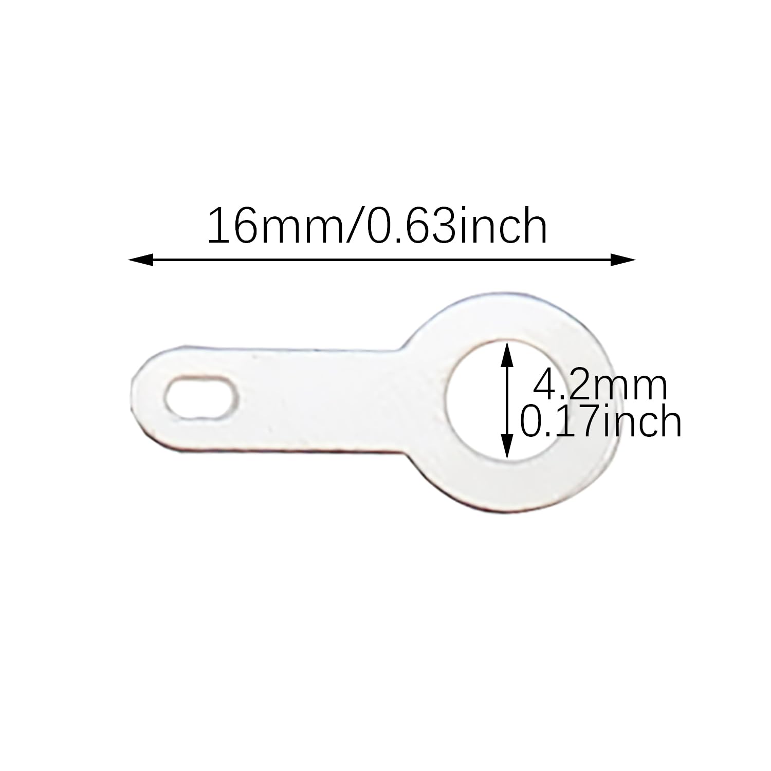 

RLECS 200PCS Solder Lugs M4.2 Lug Bare Ring Terminal Connector Silver Copper Single Head Solder Terminal Suitable for Machinery Electricity Railway