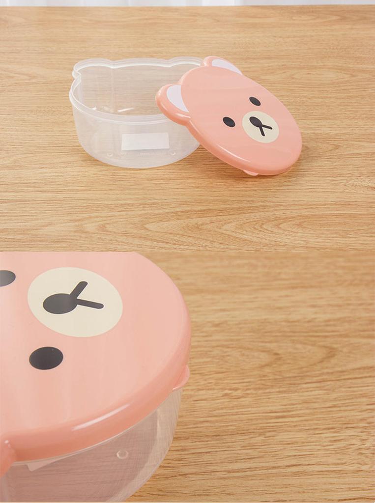 4 PIECES/SETS FOR CHILDREN Plastic Cartoons Cute Bento Box Japanese Full Storage Container For Children Student Kitchen Microwave Kitchen Microwave Lu