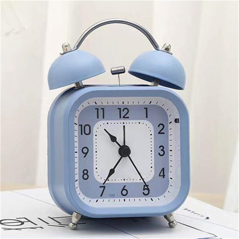 3'' Mechanischer Wecker Genaue Zeitanzeige Studentenuhr Lauter Ton, Batteriebetrieben Metallrahmen