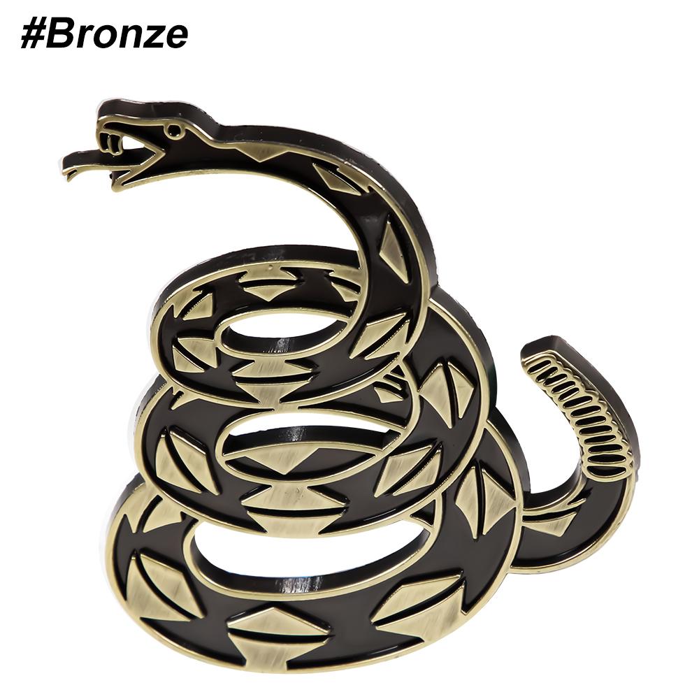 1Pc 3D Snake Badge Decal Dont Tread on Me Metal Car Sticker Gadsden Flag Auto Emblem for Automotive Truck SUV Motorcycle
