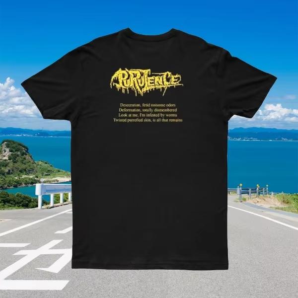 2025 New PULENSE - Inverted Decay Printed Unisex Street Fashion Trendy Short Sleeves Made of Pure Cotton Round