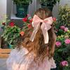 Sweet for Cream-colored Hair Accessory Girl's and Fashionable Bow Hairpin Net-sheen the Back of the Head Spring Clip 1 PC  Delicate Jewelry