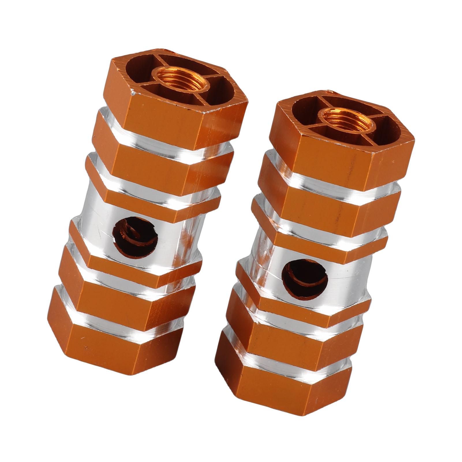 1 Pair Cycle Pedals Axle Foot Rest Pegs Anti Slip Rr Feet Pedals for Mountain Cycling Hexagonal Hollow 6CM