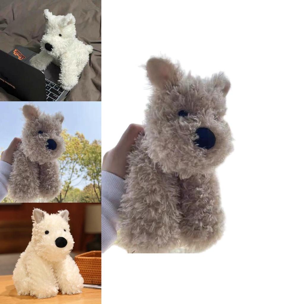 White/brown West Highland Terrier Plush Toy Pillow For Sleeping And Cuddling Great Birthday Gift For Boys And Girls