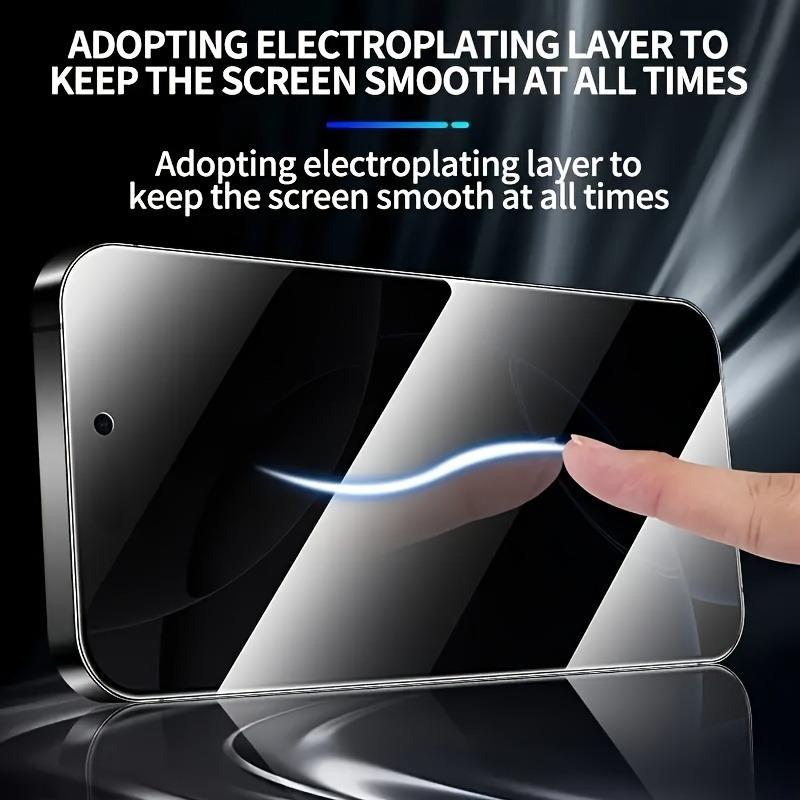 4 unidades protetores de tela de privacidade para iPhone 17 16 15 Pro Max 14 13 12 11 Pro Mini 16e 17Air XR XS vidro temperado anti-espião brilhante
