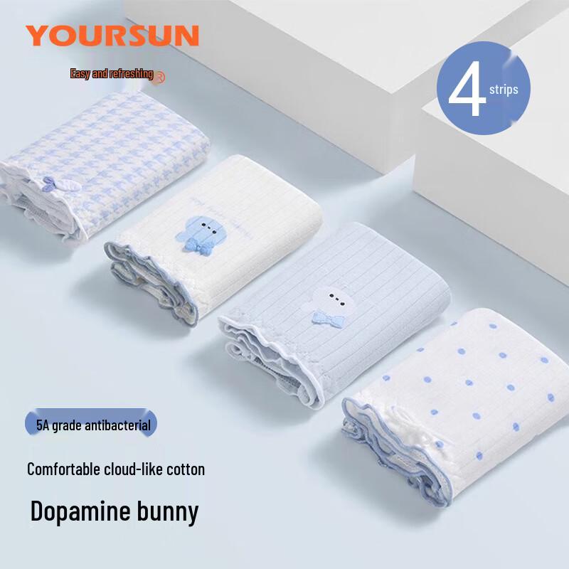 Women's 5A Antibacterial Cotton Mid-Waist Summer Briefs