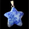 Small Star Pendant In Spot Blue Jasper + 2cm Diameter Chain