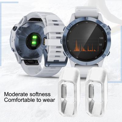 2 Stück Uhrenarmband-Halterungsringe, weiches Ersatz-Silikon, 22 mm/26 mm, Armband-Keephalter für Garmin Fenix ​​3/5X/5X Plus/6X/6/6 Pro/3 HR
