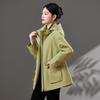 Women's Fashionable Mid-Length Hooded Trench Coat, 2025 Spring/Autumn, New Korean Loose High-End Design.
