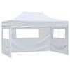 vidaXL Pro Party Tent Foldable with 4 Side Walls 280x410x315 Cm Steel White