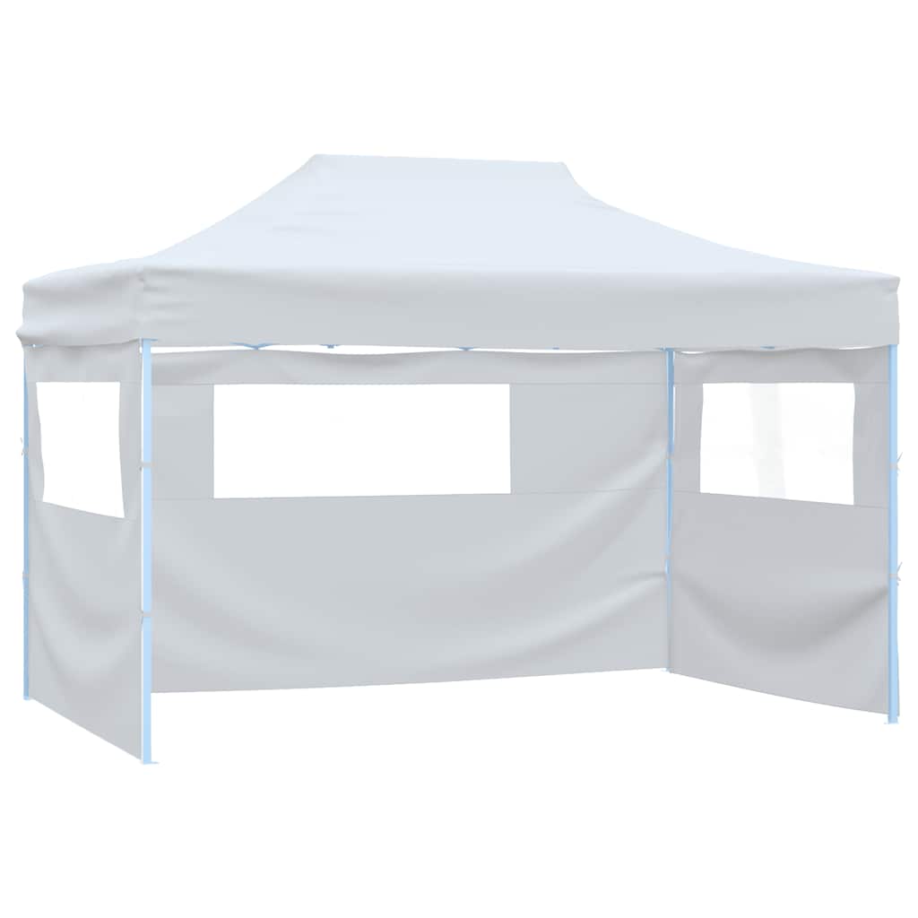 vidaXL Pro Party Tent Foldable with 4 Side Walls 280x410x315 Cm Steel White