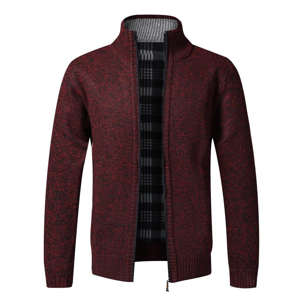 Men's Korean Style Stand-up Collar Sweater Youth Loose Casual Knitted Jacket