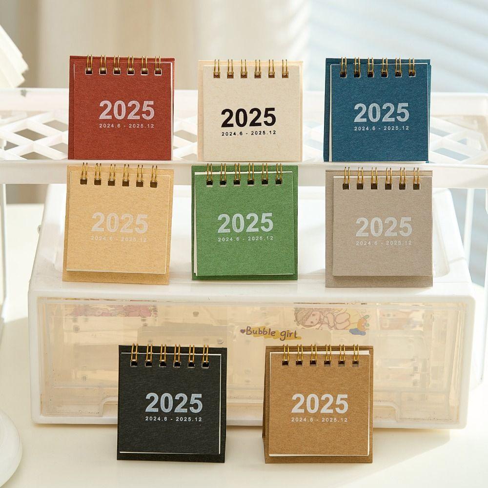 Home Decoration Mini Calendar Thick Paper Desktop Decorations 2025 Daily Planner