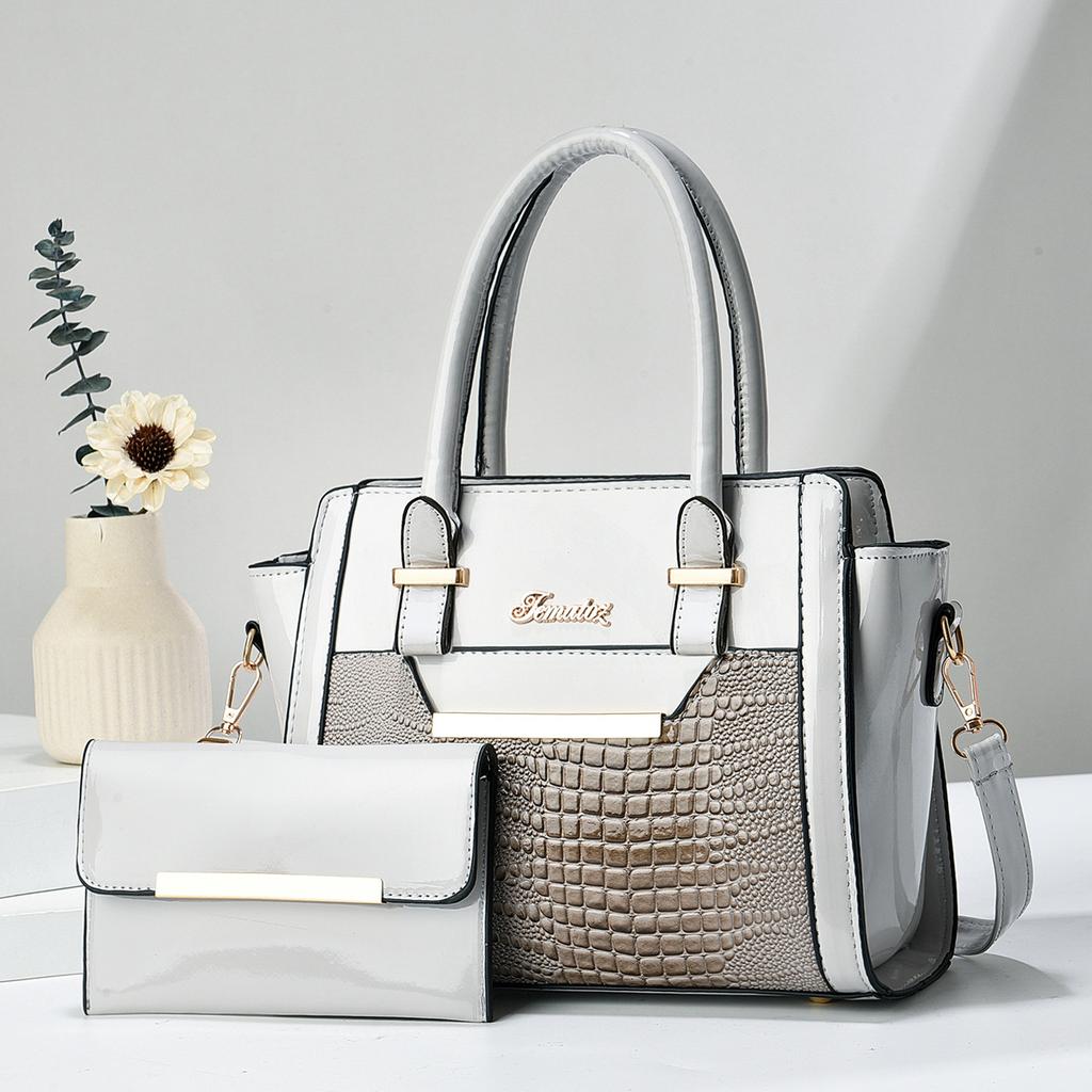 Casual Shoulder Women's Tote Bag  New Large Capacity Bright Leather Fashion Ladies Handbag Women's Shopping Messenger Bags