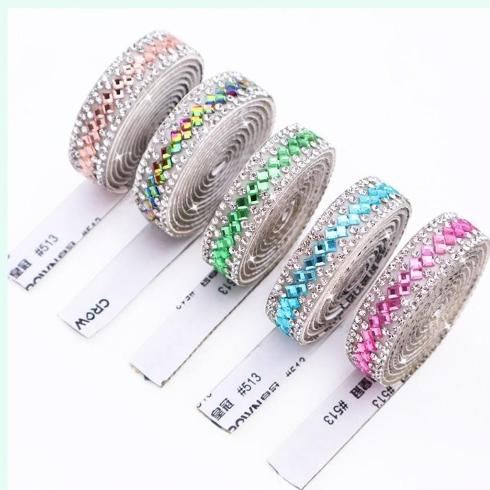Flexible Rhinestone Strip 3 Yards Self Adhesive Rhinestone Sticker  Clothing Decor