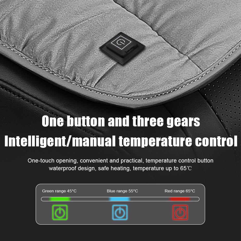 3ks 12V Zimní Auto Grafenová Chytrá Vyhřívací Podložka USB Auto Zadní Vícestupňový Nastavitelný Termostat Univerzální Podsedák Příslušenství