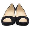 Excellent Christian Louboutin Open-toe pumps black Suede leather Women 37.5 Used
