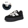Leather Little White Shoes Women's 2025 Spring New Shoes Women's Board Shoes Casual Versatile Bread Shoes Platform Retro Women's Shoes