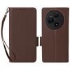 For TCL 60 NxtPaper 4G Case Litchi Texture PU Leather Wallet Phone Cover with Wrist Strap