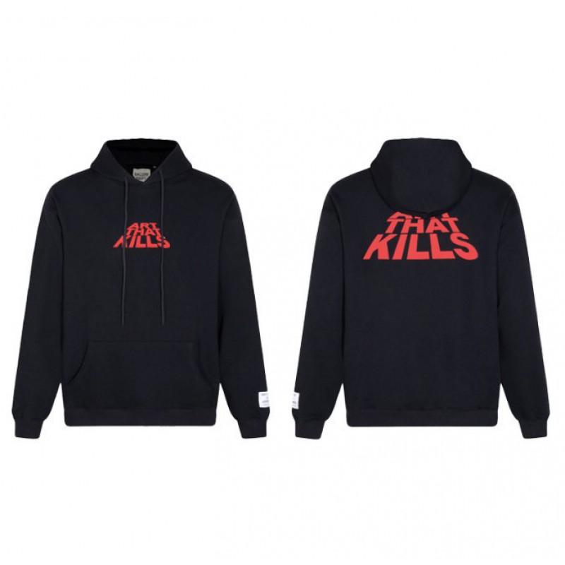 Mens Hoodie Letter Print Loose Fit Casual Sweatshirt All Season Streetwear