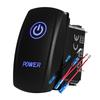 12V 24V Boat Trim Tabs Switch (ON)-OFF-(ON) Momentary Rocker Switch Waterproof Blue Light ON-OFF Toggle Switch With Harness Switches4