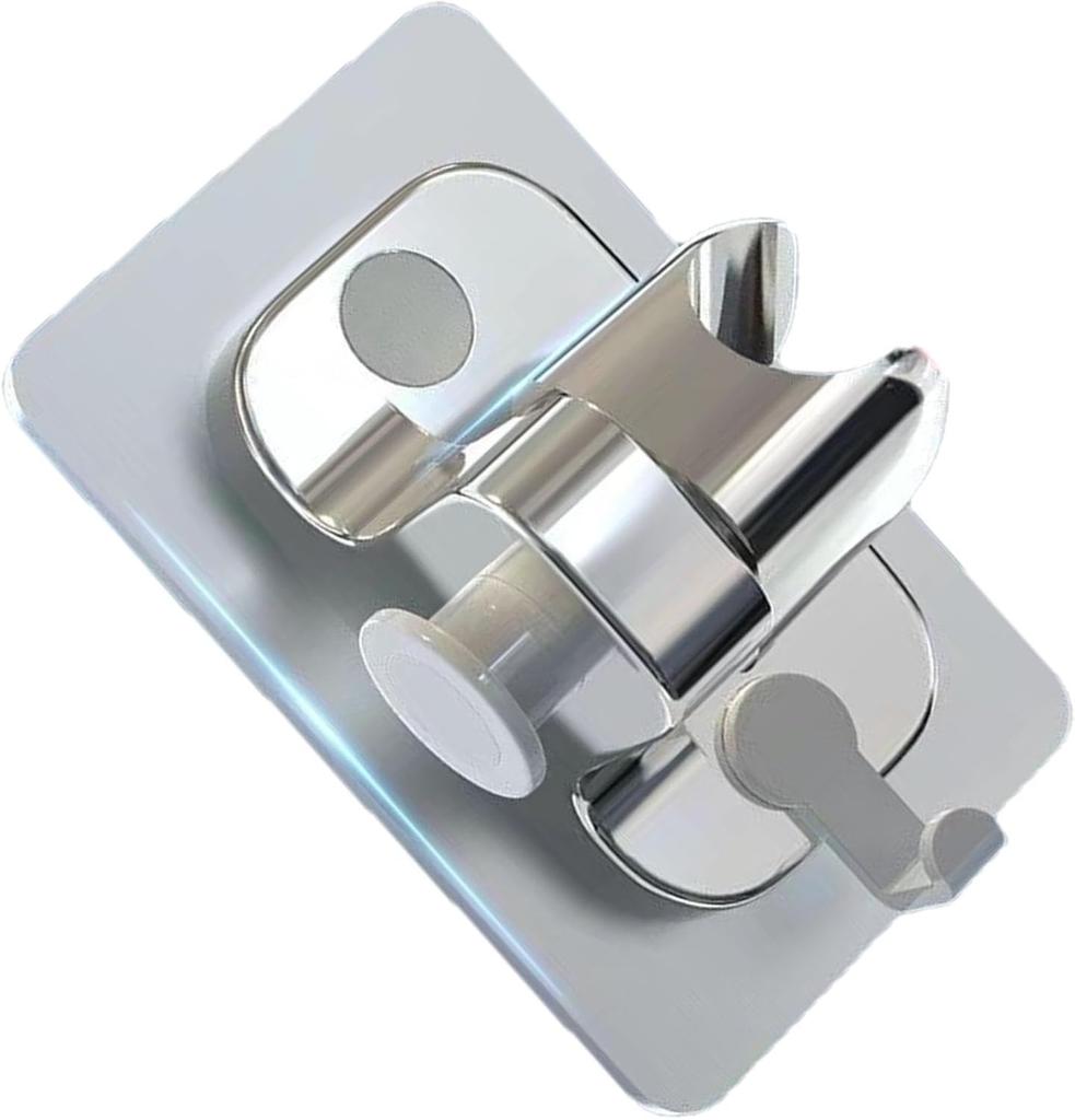 1 Stück Universal Duschkopfhalter Verstellbar Stark Klebend ABS Duschhalterungen mit Haken Wandmontage Wasserdichte Duschbasis