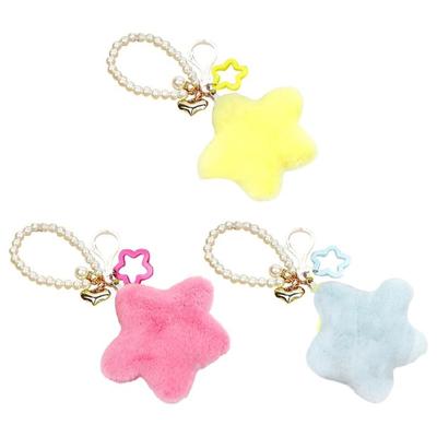 Portachiavi Fatto a Mano Ciondolo Stella Colorata Pentagrammi Catena per Telefono Fascino per Borsa in Peluche
