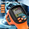 Non-contact Infrared Thermometer -40°C~1600°C High Temperature Meter with K-type Probe Laser Pyrometer Adjust Emissivity