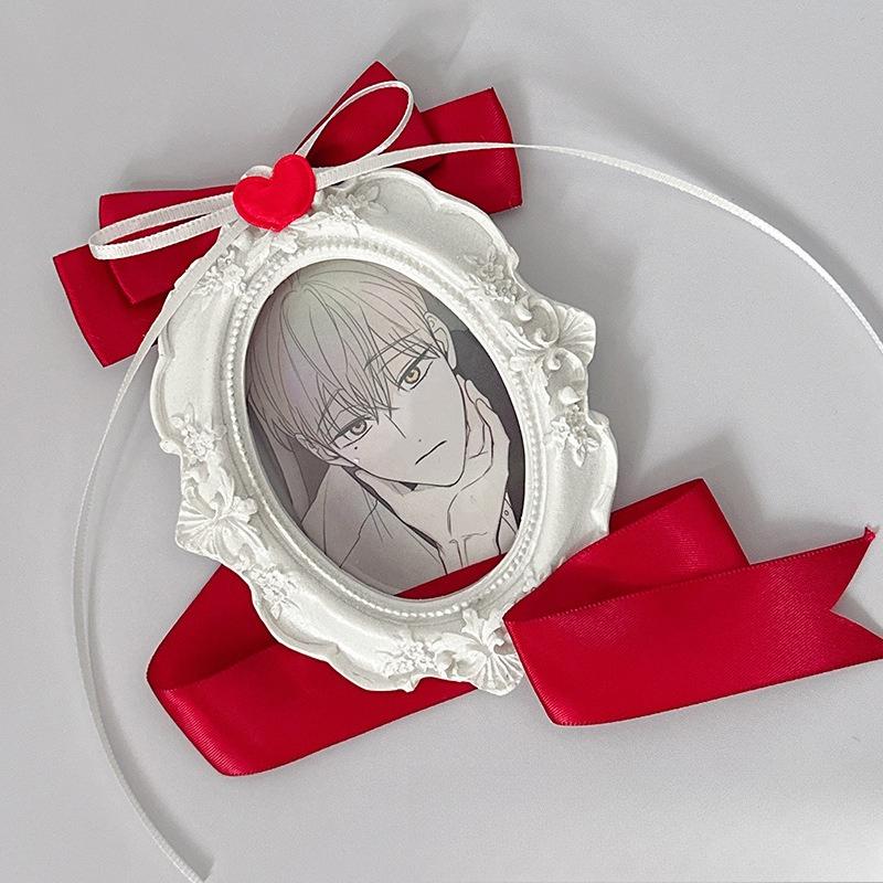 Vintage Photo Frame Card Holder with Cute Bow Knot 3 Inch Kpop Idol Photocard Sleeves Kawaii Card Binder European Style 2025 New