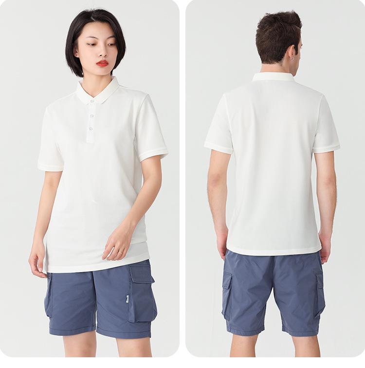 Unisex High-End Solid Color Sports Polo Shirt for Summer Activities