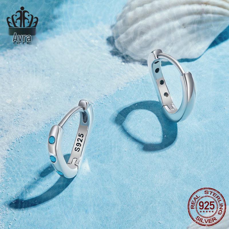 Avle S925 Sterlingsilber Türkis Wellenohrringe - Europäischer & Amerikanischer Stil