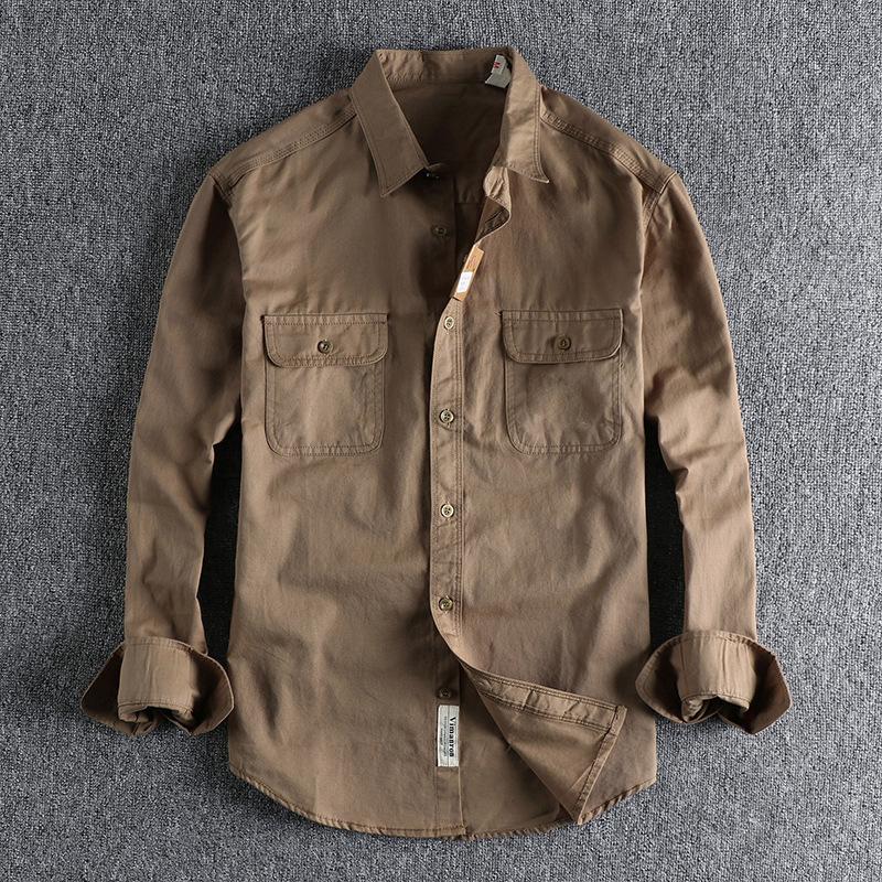 Veelkleurig Retro Streep Shirt Heren Lange Mouw Lente Herfst Mode Dagelijks Gekleed Werkkleding Shirt