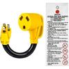 RV Power Adapter 12 Inch 30Amp Female To 15 Amp Male Pigtail RV Adapter 125V 1875W Heavy Duty 10 AWG Wire Size UL ETL Listed RV Generator Adapter For