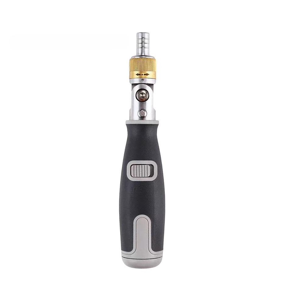 10-in-1 Multi-angle Bidirectional Ratchet Screwdriver Adjustable Angle with Hidden Bit Magazine Multifunctional Repair Tool серый