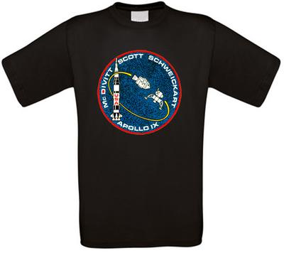 Apollo 9 Astronauta Spaziale Luna Luna Maglietta Tutte le Taglie NUOVO