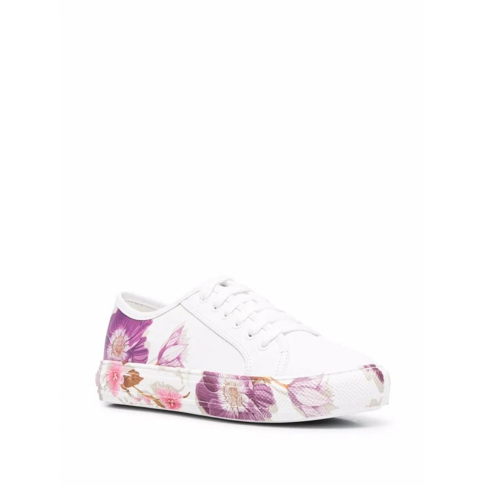 Salvatore Ferragamo Ferragamo Floral Print Sneakers White