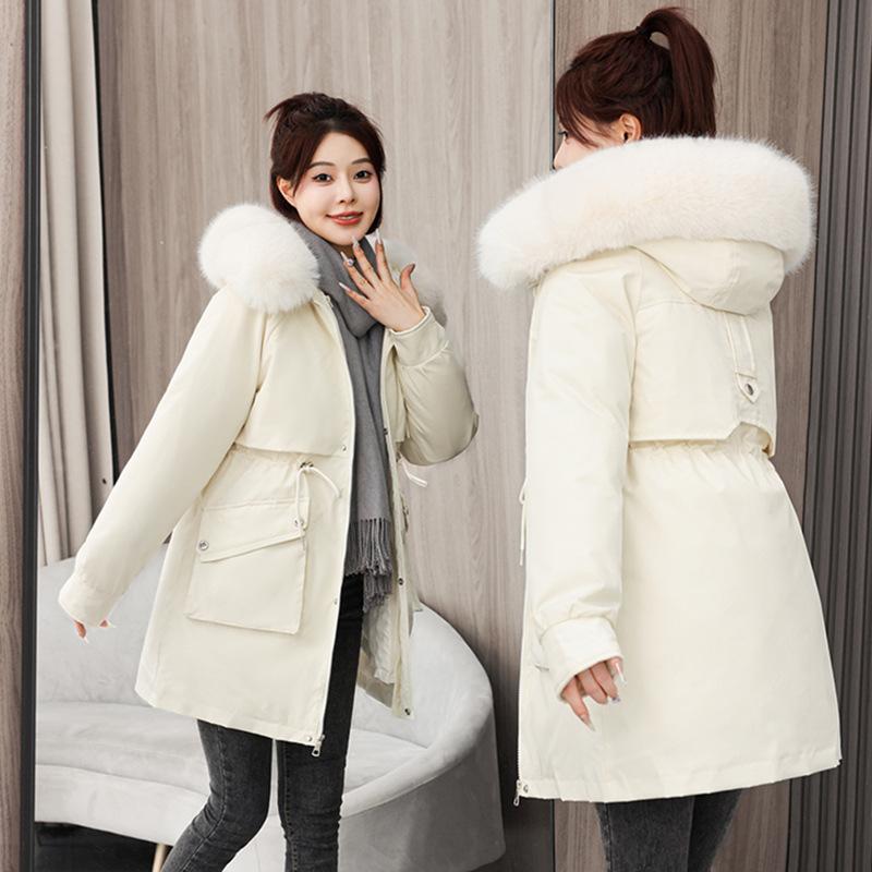 Pie Overcome Winter New Down Cotton-padded Clothes Women's Medium and Long Thickened Cotton-padded Clothes Removable Liner Cotton-padded Jacket