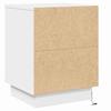 White Nightstand 39 x 34.5 x 50 cm Engineered Wood
