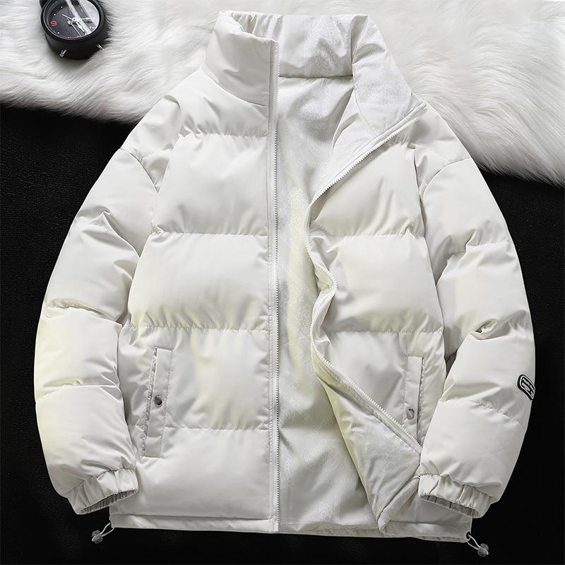 Cotton Clothes Men's Autumn and Winter Velvet Thermal Stand-up Neck Cotton-padded Jacket