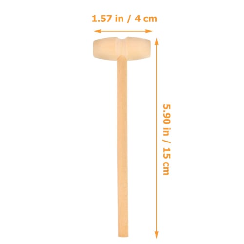 KESYOO Wooden Hammers, Mini Mallets, Ornamental Small Mallets, Wood Tools, Pack of 12 (Style A)
