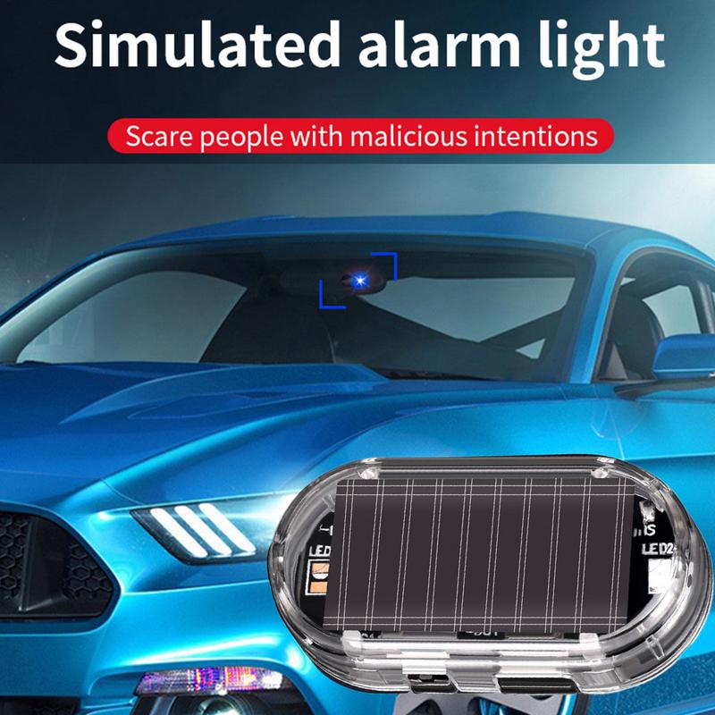 NEW Solar Powered Car Fake Security Light Simulated Alarm Wireless Warning Anti-Theft Caution Lamp LED Flashing Imitation