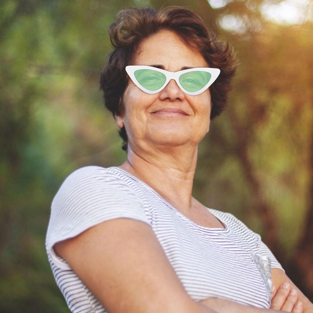 Women Narrow Fashion UV400 Multi Color Goggles Plastic Frame Eye Protection Glasses