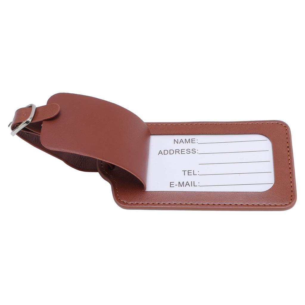 Luggage Baggage Tag Rain Proof PU Leather Soft Lock Design Stylish Luggage ID Label for Travel and