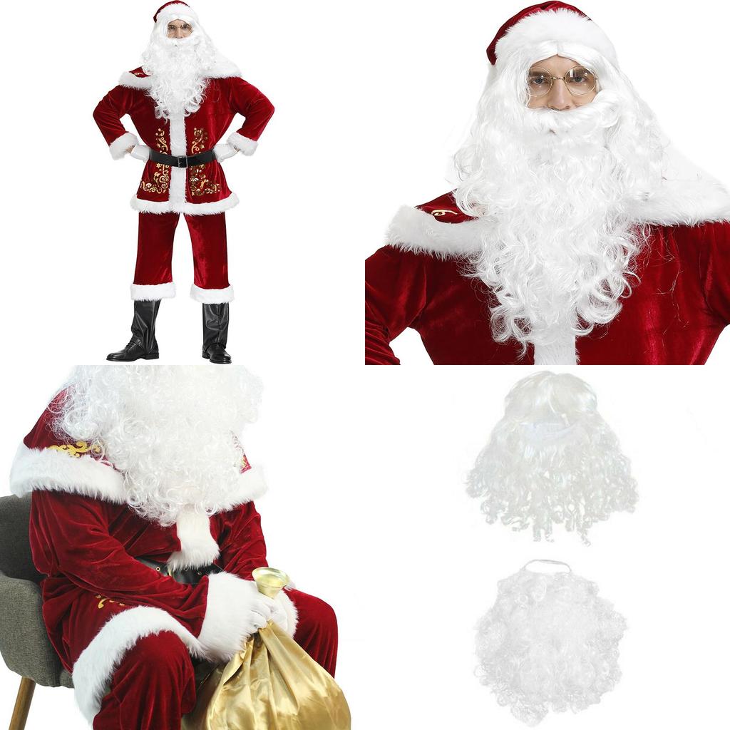 Luxurious Velvet Santa Claus Suit For Christmas Celebrations And Cosplay Parties