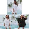 Womens Woven Beach Coverup With Vneck Sexy Dress For Summer Vacation